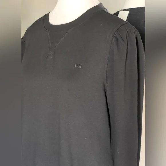 NWT Lauren Ralph Lauren sweatshirt Fleece Drop-Waist Dress size medium - Picture 6 of 8